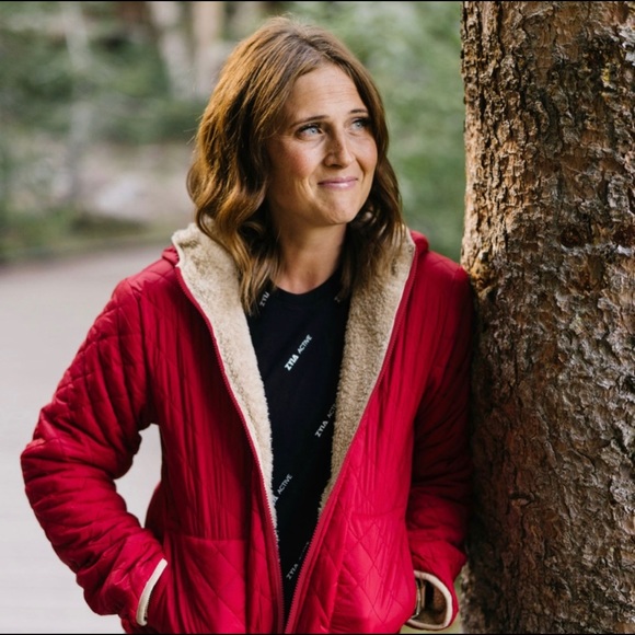 Red Reversible Hooded Jacket - Picture 1 of 3